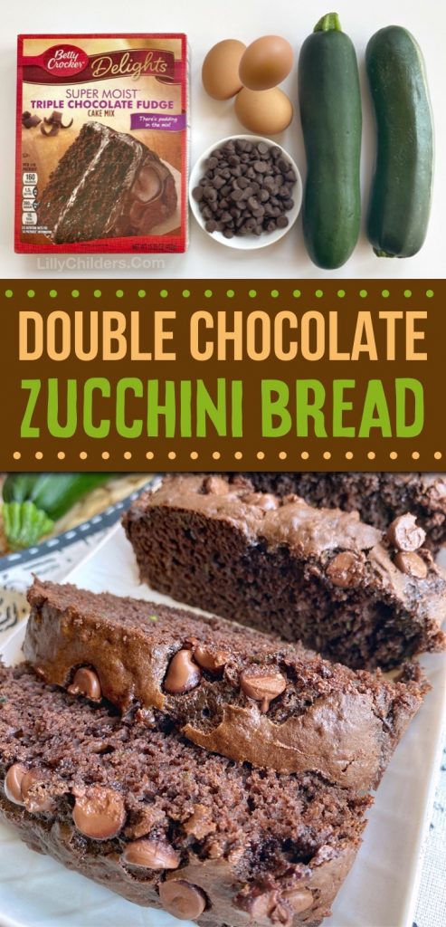 Super Moist Double Chocolate Zucchini Bread (Made With Cake Mix!)