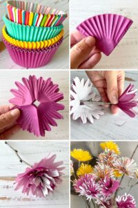 Cupcake Liner Flowers (Fun & Easy Craft Idea)