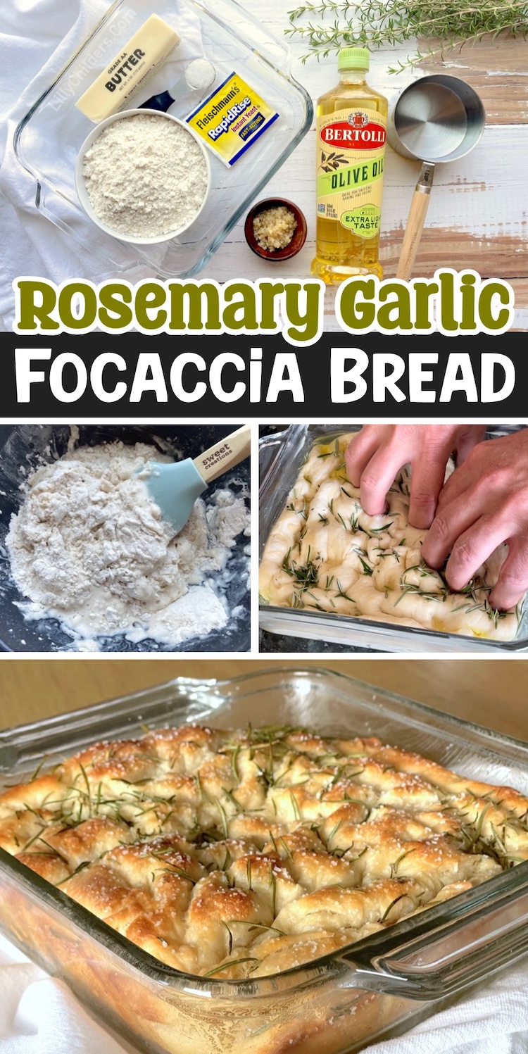Fast and easy focaccia bread recipe made the same day with just a few basic ingredients! The easiest bread you'll ever make. This no knead bread is perfect for beginners and makes for the most delicious side dish for dinner or appetizer for your next dinner party. 