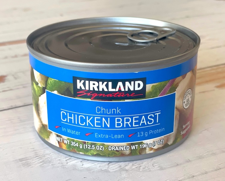 How to make a delicious chicken salad sandwich with Costco canned chicken and celery. 